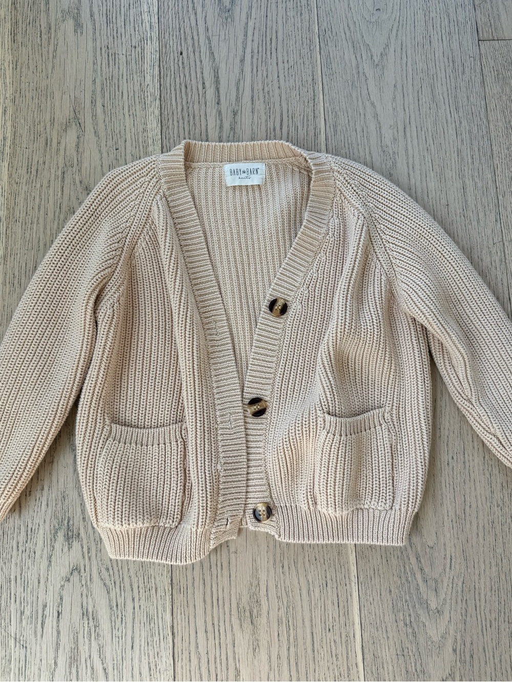 Cream Knit Kids Cardigan